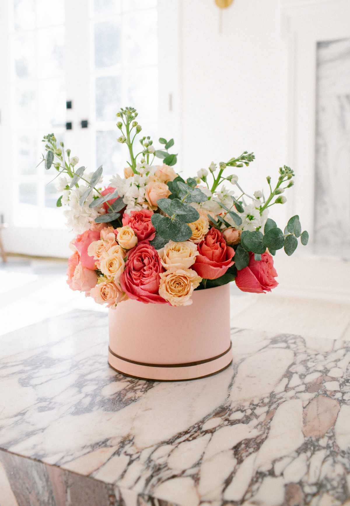 DIY Valentine's Day Flower Box Bouquet